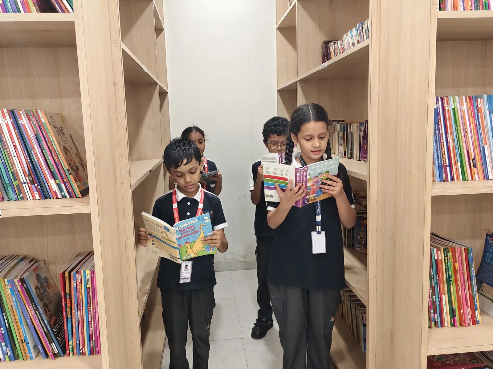 Reading in the school library