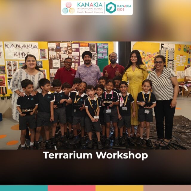 EYP learners at a terrarium workshop conducted by a parent volunteer