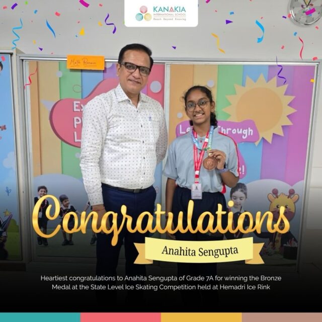 Anahita Sengupta wins bronze at the State Level Ice Skating Competition